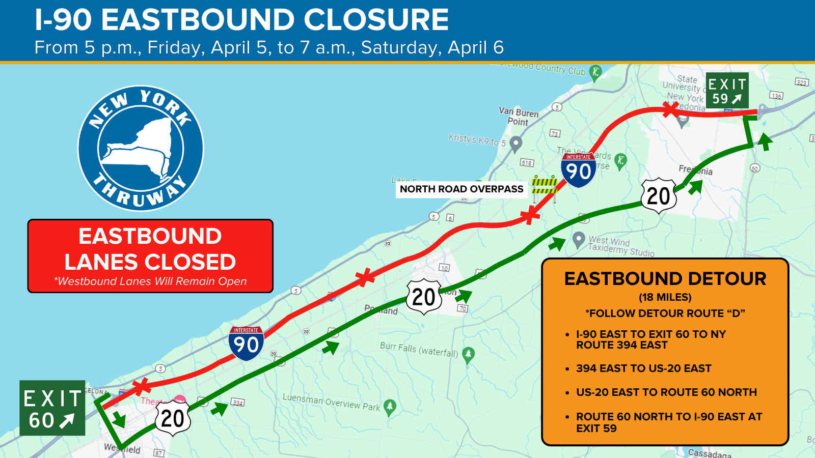 Thruway announces temporary closure to remove damaged bridge | News, Sports, Jobs - Vimarsana News